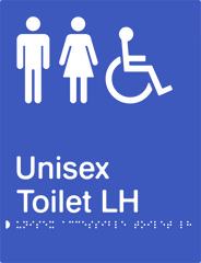 Blue Toilet Signs