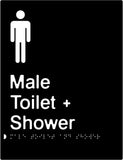 Male Toilet & Shower - Polypropylene - Black / Charcoal