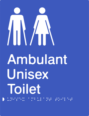 Unisex Ambulant Toilet - Moulded - Blue