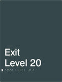 Exit Signs (White/Black, White/Charcoal Grey)