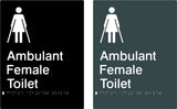 Female Ambulant Toilet - Polypropylene - Black / Charcoal