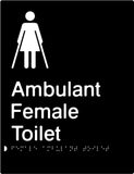 Female Ambulant Toilet - Polypropylene - Black / Charcoal