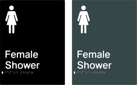 Female Shower - Polypropylene - Black / Charcoal