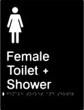 Female Toilet & Shower - Polypropylene - Black / Charcoal