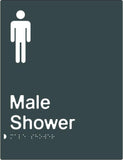 Male Shower - Polypropylene - Black / Charcoal