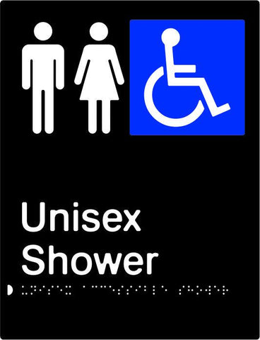 Unisex Accessible Shower - Polypropylene - Black / Charcoal