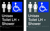 Unisex Accessible Toilet & Shower - Left Hand - Polypropylene - Black / Charcoal