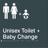 Unisex Toilet & Baby Change - Polypropylene - Black / Charcoal