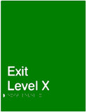 Standard Exits - Polypropylene - Green