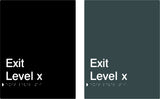 Exit Signs (White/Black, White/Charcoal Grey)