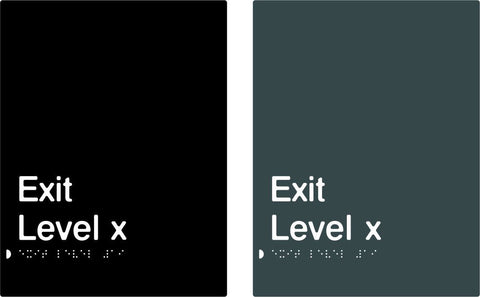 Exit Signs (White/Black, White/Charcoal Grey)