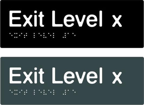 Slim Exit Signs (White/Black, White/Charcoal Grey)